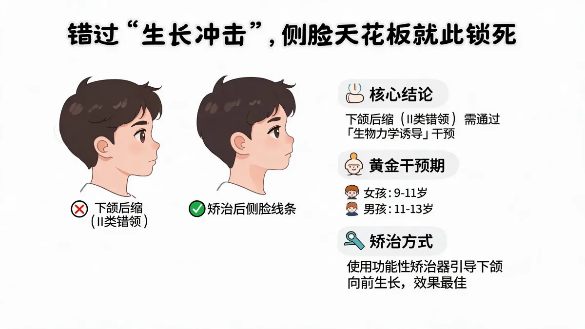 一口短下巴毁颜值？儿童早期矫治，给孩子一个清晰流畅侧颜